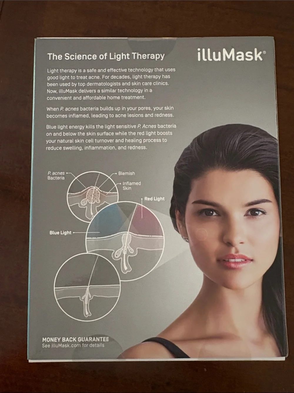Anti-Acne Light Therapy Mask — White with Pink Accents